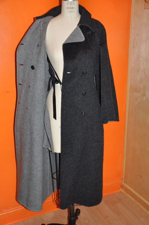 Brungnoli, Roma, Double-faced wool-mohair blend coat For Sale at 1stDibs