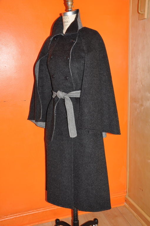 Brungnoli, Roma, Double-faced wool-mohair blend coat For Sale 2