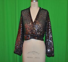 Vintage Enrice Serrati pour 
Trendsetter
 sequin 
Disco
 Pullover
