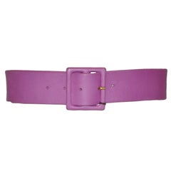 Yves Saint Laurent lavender leather belt