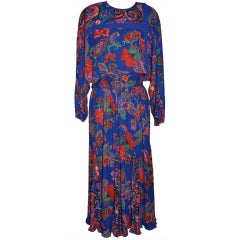 Retro Diane Fres "original" multicolor floral dress