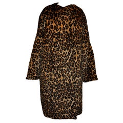 Rare Patrick Kelly quilted leopard print coat