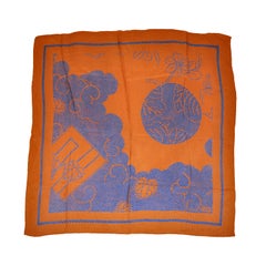 Retro Lanvin texture silk scarf