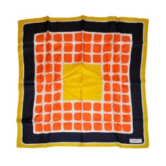 Bianchini Ferier Bold Abstract silk scarf