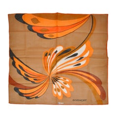 Vintage Givenchy by Bloch Freres Bold Abstract Cotton Scarf