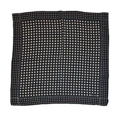 Écharpe en soie à pois marine Ralph Lauren