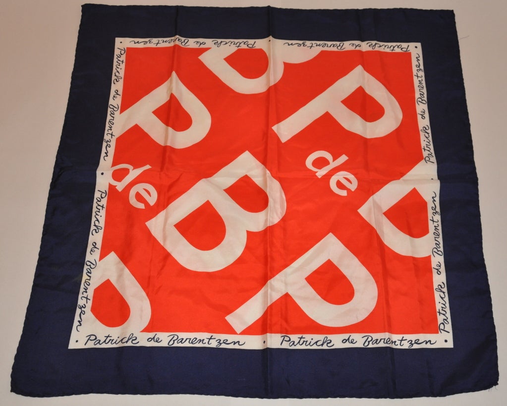 Patrick de Barent Zen Silk Scarf For Sale
