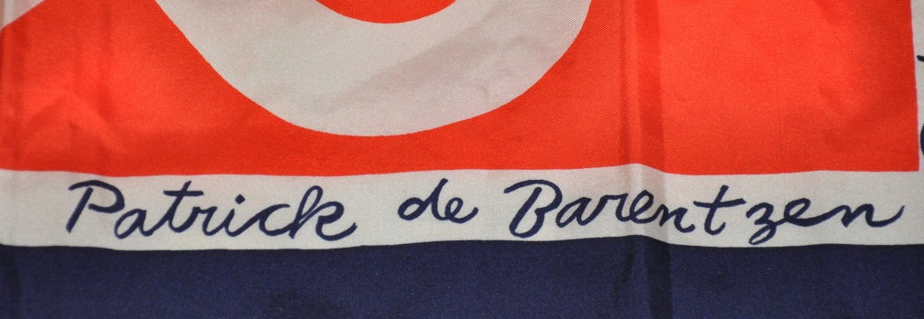 Patrick de Barent zen silk scarf measures 32