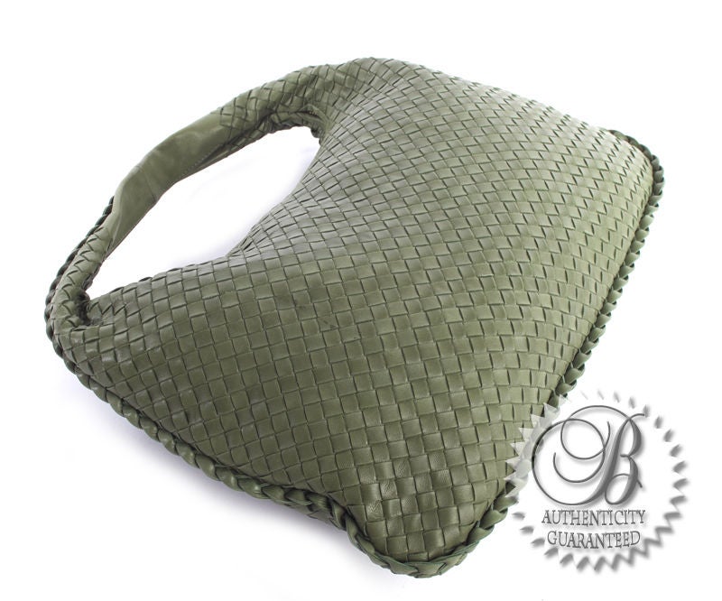 Women's BOTTEGA VENETA Regent Green Large Woven Hobo Bag