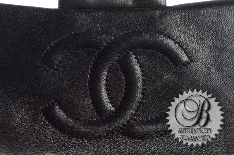 CHANEL Black Lambskin Mini Flap Long Chain Bag 6