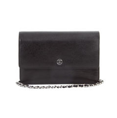 CHANEL Black Lamb Rare Style Wallet on Chain Bag