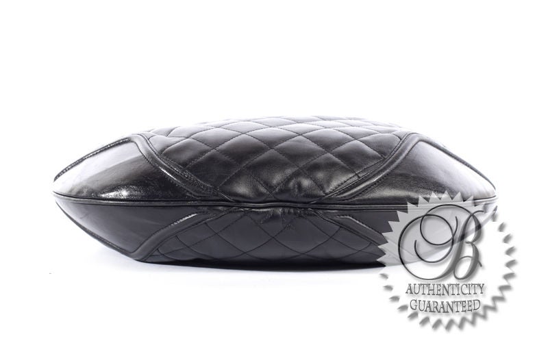 BURBERRY Prorsum Black Leather Quilted Large Hobo Bag 1