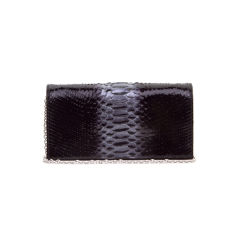 CHRISTIAN DIOR Python Classic Dior Charms Convertible Clutch Bag
