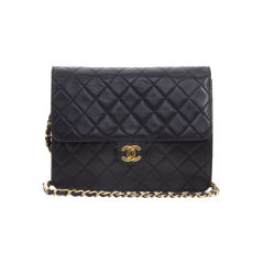 CHANEL Lambskin Black Quilted Shoulder Bag CHANEL Lambskin Black Quilted Shoulder Bag