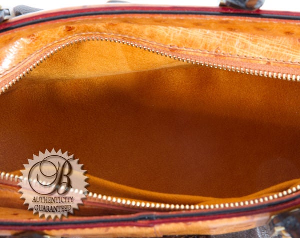 Louis Vuitton Python & Ostrich-Trimmed Monogram Waltz Macha - Brown Handle  Bags, Handbags - LOU772936