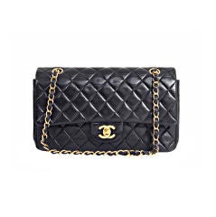 CHANEL Classic Coco Lambskin Double Flap Chain Bag