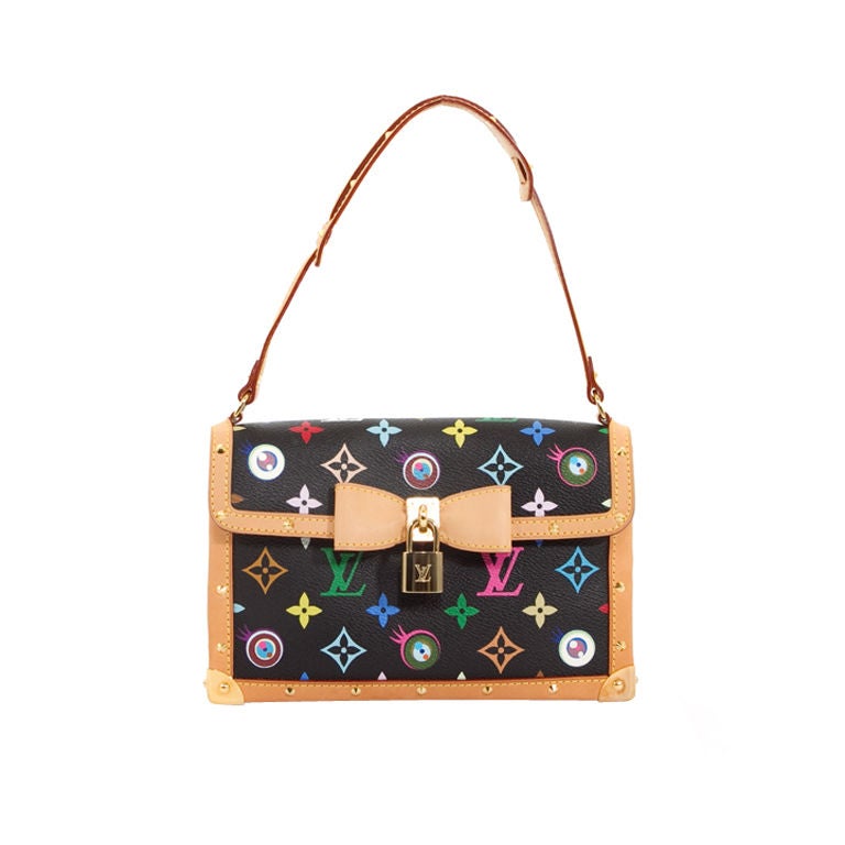 Louis Vuitton Eye Love You Sac Retro Multicolore Black Vintage LV Bag  Authentic