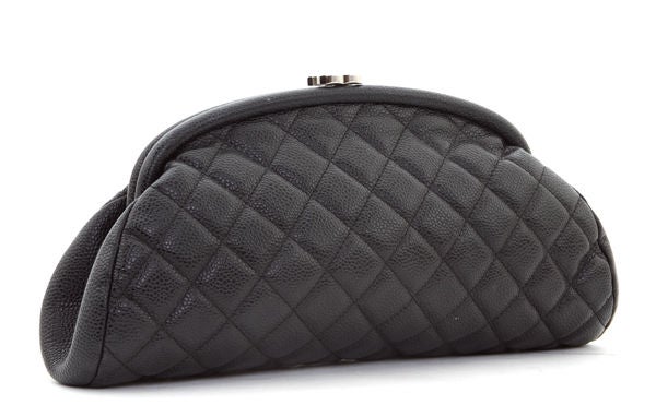 Women's CHANEL Timeless Classic Caviar Black Clutch Bag