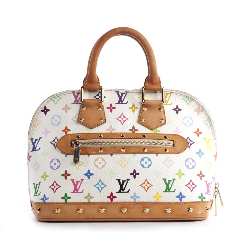 LOUIS VUITTON Multicolor White Alma Bag