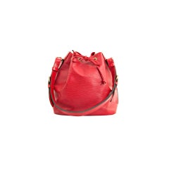 LOUIS VUITTON Red Epi Leather Petite Noe Bag