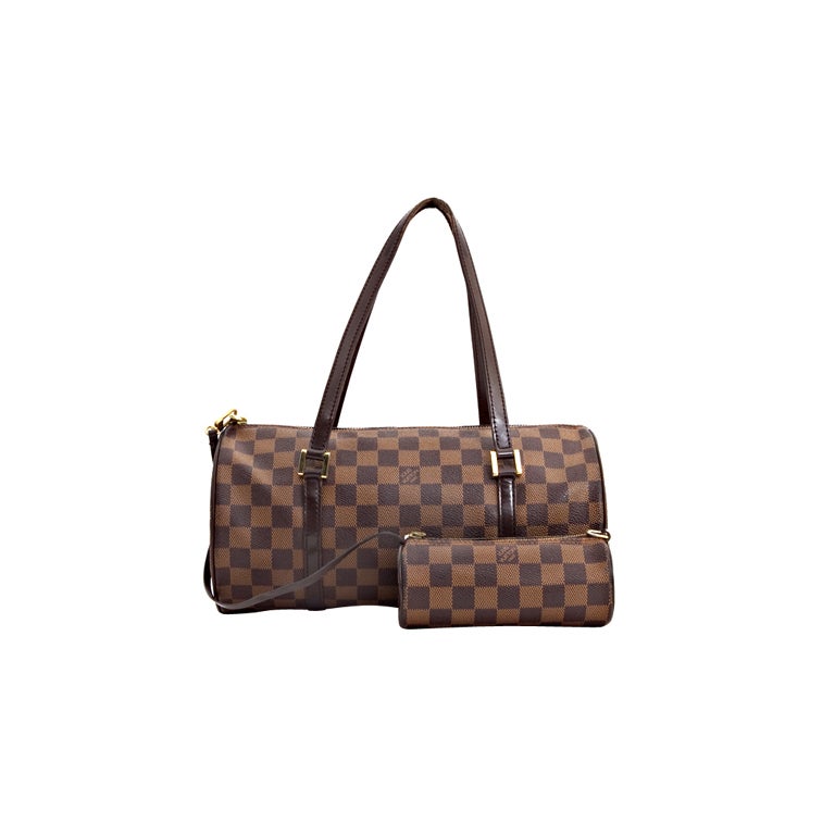 LOUIS VUITTON Damier Ebene Papillon 30 Bag w Pochette