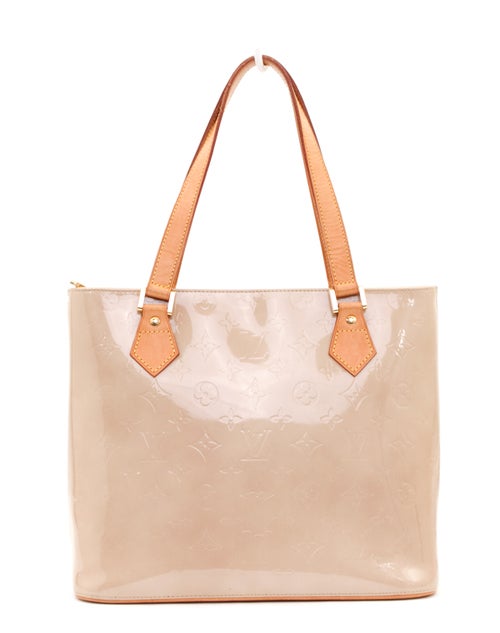 LOUIS VUITTON Monogram Vernis Beige Noisette Houston Tote Bag