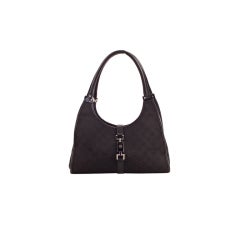Gucci Black Monogram Bardot Handbag Purse