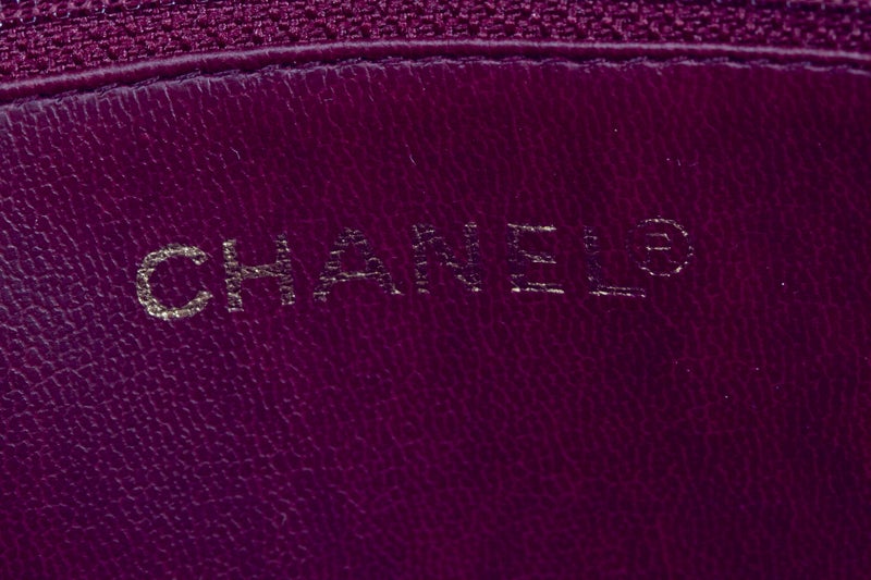 Chanel Burgundy Lamb Chevron Boston Speedy Bag Rare 4