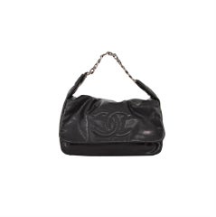 CHANEL Black Soft Caviar 31 Flap Chain Large Shoulder Bag CC