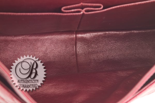 CHANEL 2.55 227 Reissue Dark Red Fuschia Metallic Flap Bag For Sale 3