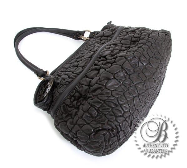 FENDI Large Waffle Bubble Leather Tote CHEF Bag Rare