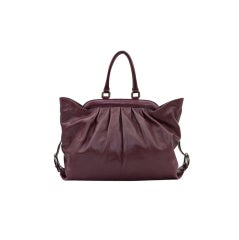 FENDI Doctor Vitello Buckle Tote Bag Large Burgundy