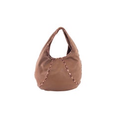 BOTTEGA VENETA Large Pekary Cigar CERVO Hobo Shoulder Bag