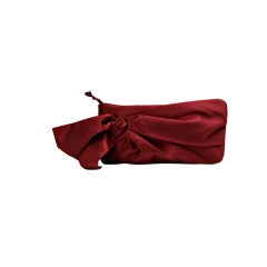 Valentino Fuschia Satin Bow NUAGE Clutch Bag