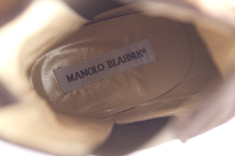 MANOLO BLAHNIK Brown Suede Ankle Boots New 9.5 For Sale 5