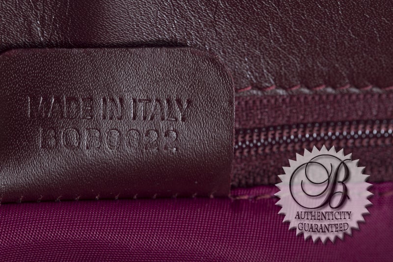CHRISTIAN DIOR Red Burgundy Monogram Satchel Bag For Sale 5
