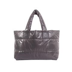 CHANEL Reversible Gray Red Nylon Lily Allen Coco Cocoon Tote Bag