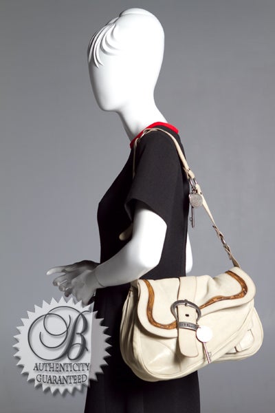 CHRISTIAN DIOR Ivory Beige GAUCHO Shoulder Bag For Sale 4