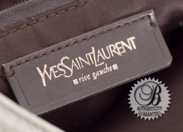 YSL Yves Saint Laurent Grey Stingray Large Roady Bag For Sale 2