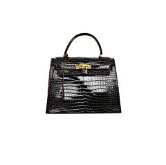 Hermès Kelly Limited Edition 28 Malachite/Noir (Black)/Bleu Zanzibar A —  The French Hunter