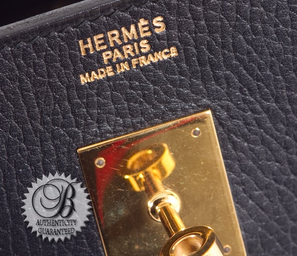 HERMES Black Ardennes Birkin 40 cm w GHW Handbag Shopper Classic For Sale 3