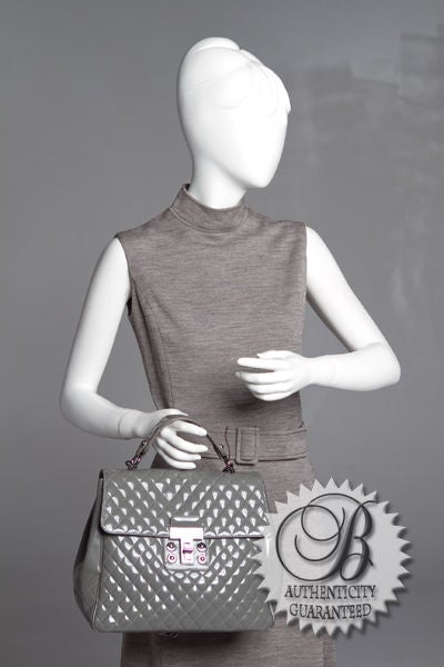 CHANEL Mademoiselle Kelly Patent Quilted Framed Top Handle Bag 7