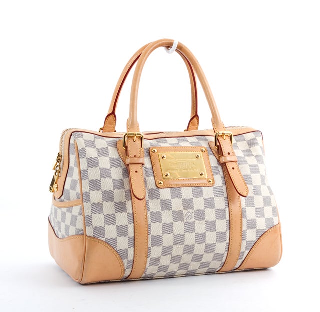 Women's LOUIS VUITTON Damier Azur Berkeley Speedy Bag Purse For Sale