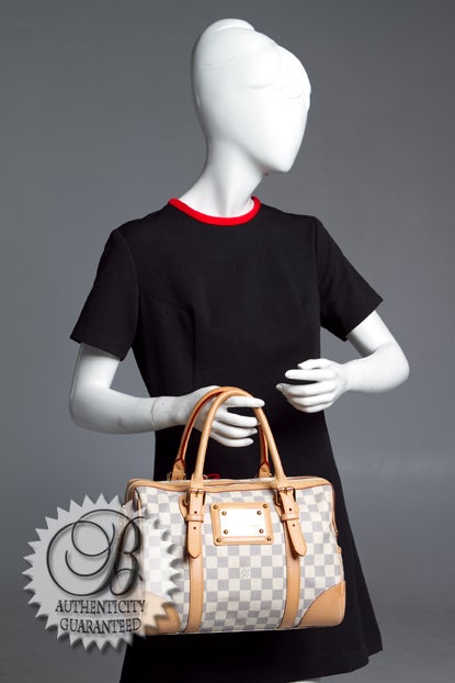 LOUIS VUITTON Damier Azur Berkeley Speedy Bag Purse For Sale 7