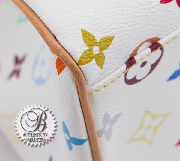 LOUIS VUITTON White Multicolor Murakami Aurelia MM Tote Bag 1