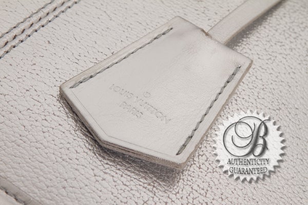 LOUIS VUITTON Silver Suhali Lockit Large Bag Purse Rare For Sale 3