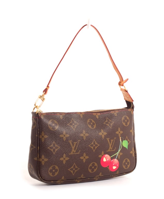 Limited Edition Louis Vuitton Monogram Cerises Pochette with Murkami  Cherries For Sale at 1stDibs