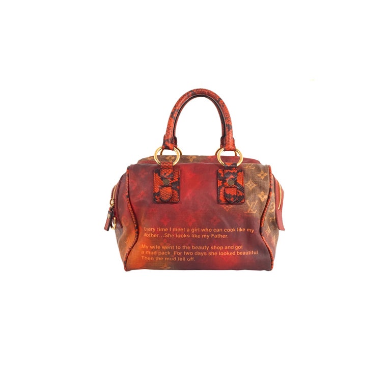 Louis Vuitton Mancrazy Jokes Handbag Monogram Canvas and Snakeskin at  1stDibs