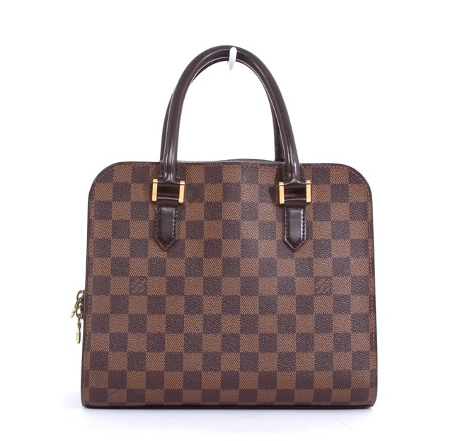 LOUIS VUITTON Damier Ebene Canvas Triana Handbags Purse