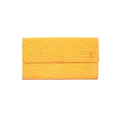 LOUIS VUITTON Epi Leather Yellow Porte Tresor Wallet